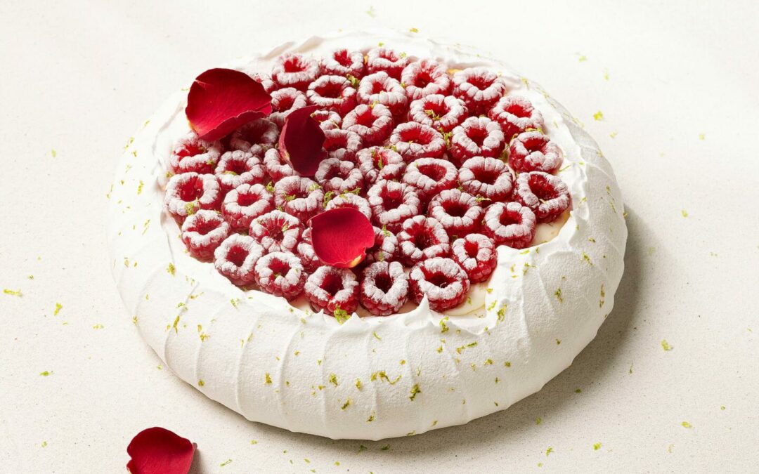 Pavlova met framboos en citroen