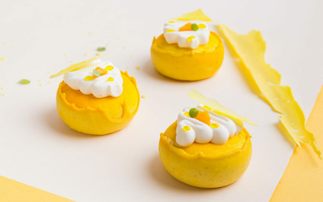 Petit gâteau mangue, menthe & citron