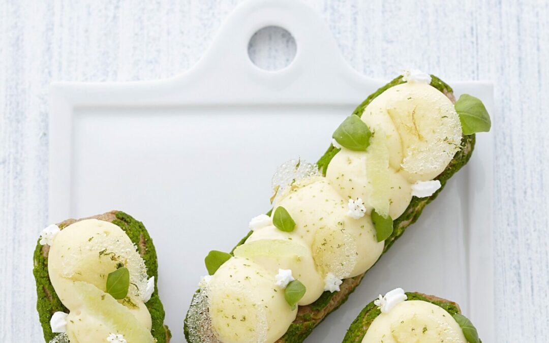 Éclair citron-basilic
